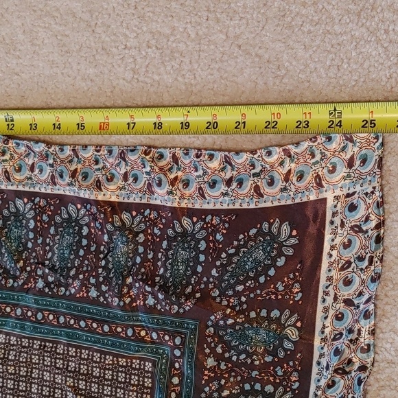 Nwt Beautiful Paisley & Geometric Print Scarf - Picture 10 of 12